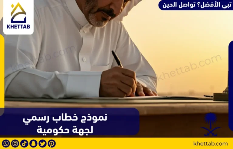 نموذج خطاب رسمي لجهة حكومية